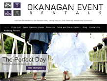 Tablet Screenshot of okanaganeventrentals.com